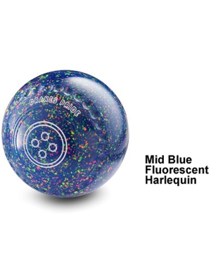 Drakes Pride Gripped Bowls d-tec - Mid Blue Fluo Harlequin